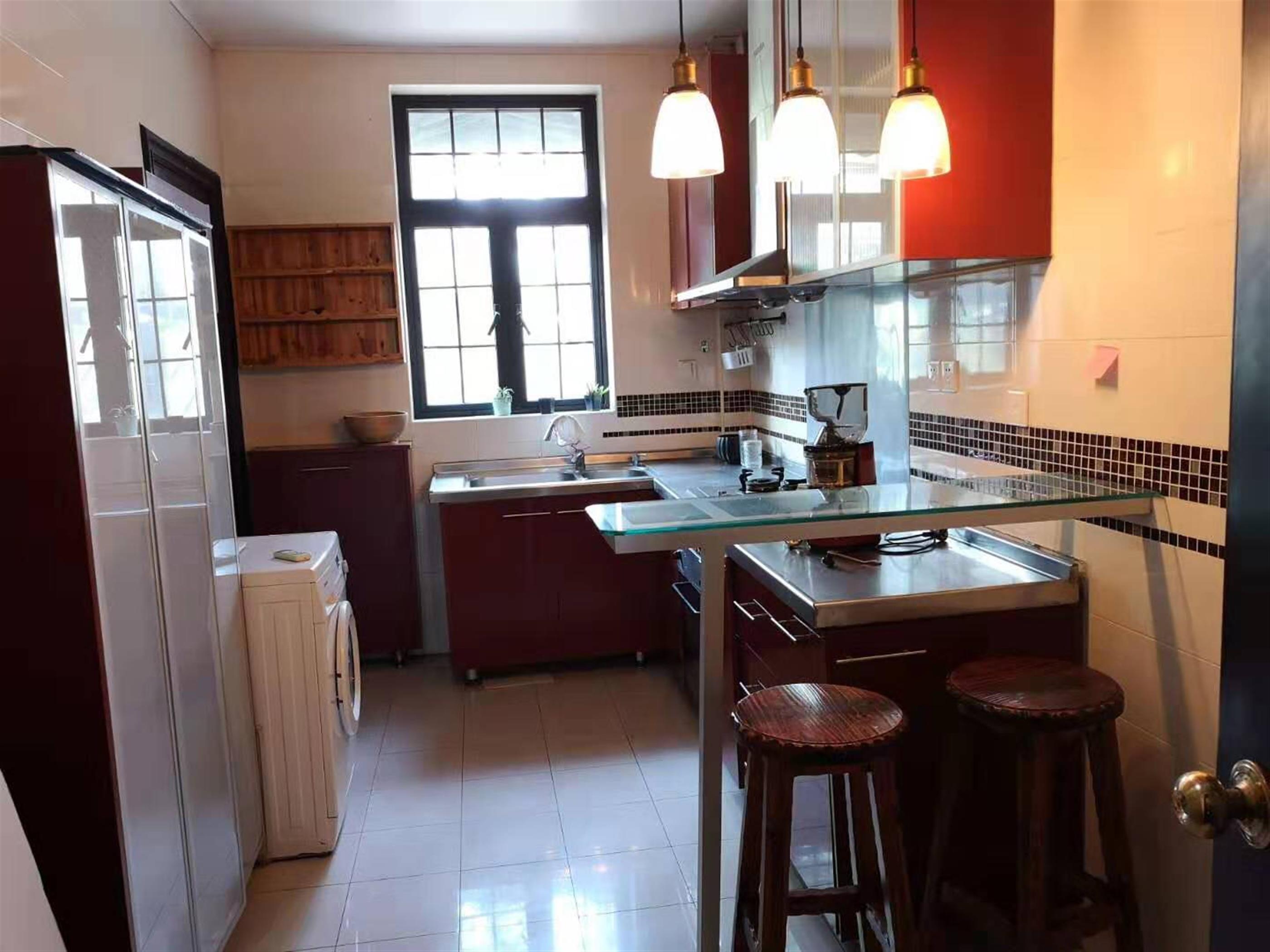 large kitchen Great Value Great Location Bright 2BR Lane House Apt nr LN 2/12/13 for Rent in Shanghai