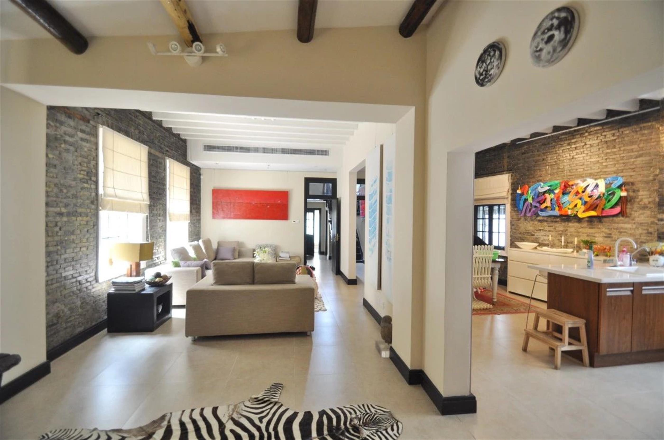 open layout Historic 1935 6BR Villa nr LN 2/7/12/13 for Rent in Shanghai’s Jing’an Area