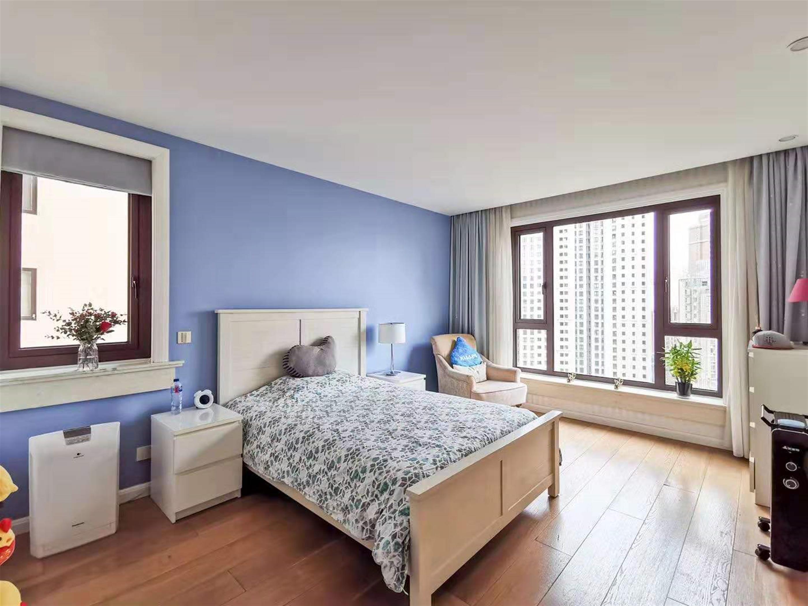 large bedroom Large 2BR Apartment nr LN 2/3/4 in Shanghai’s Xinhua Road Area for Rent