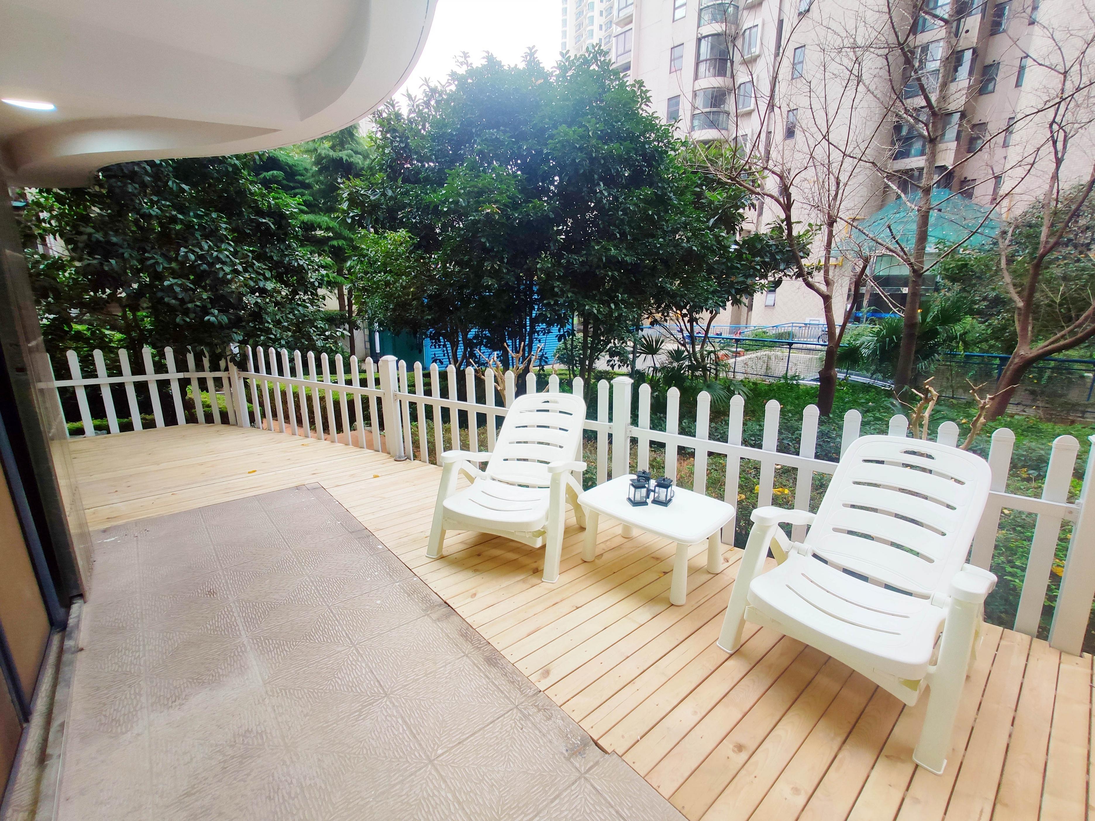 patio Bright New Modern Spacious 2BR 1F Apartment with Patio nr LN 13 for Rent in Shanghai