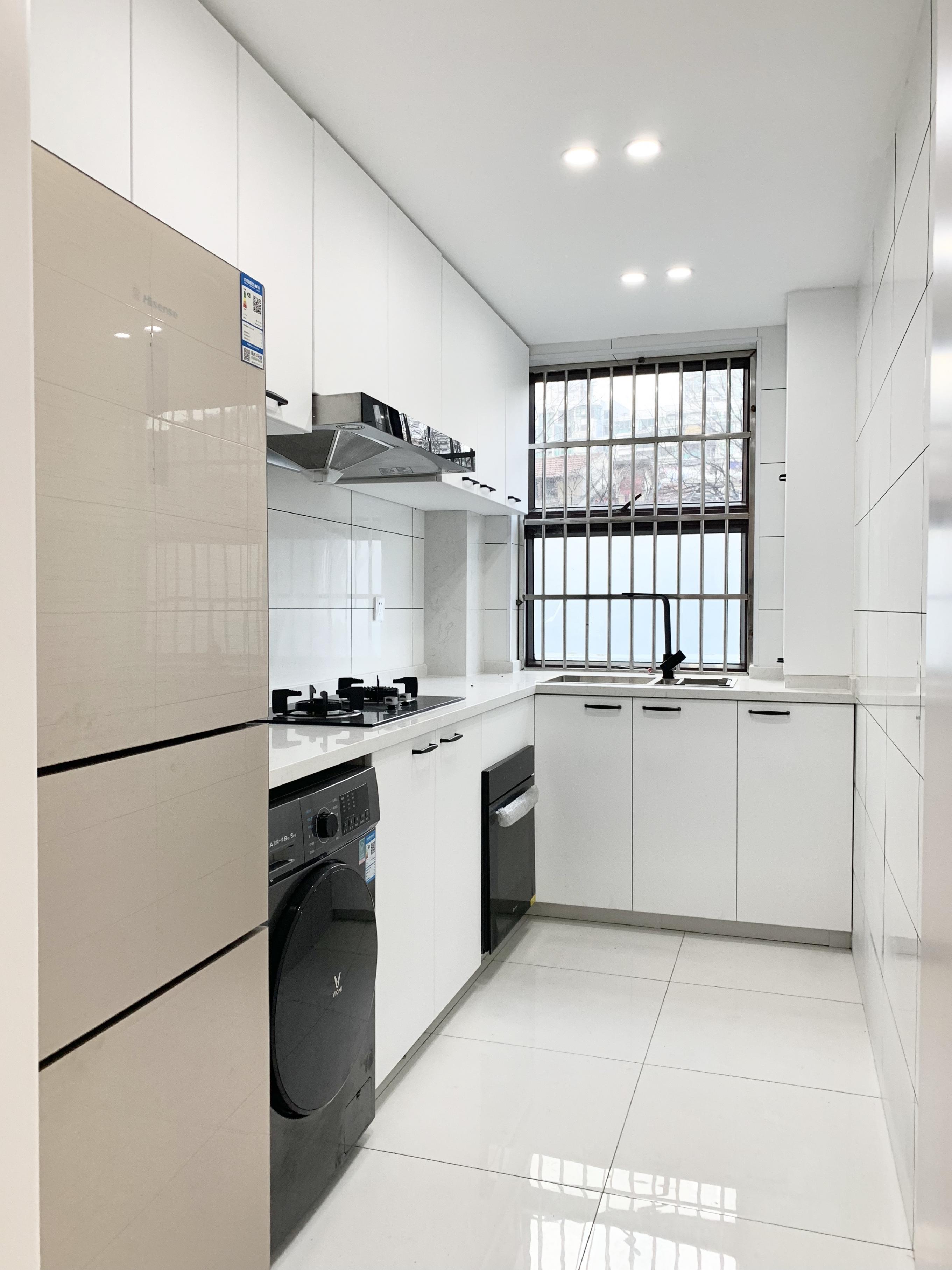 New Kitchen Bright New Modern Spacious 2BR 1F Apartment with Patio nr LN 13 for Rent in Shanghai
