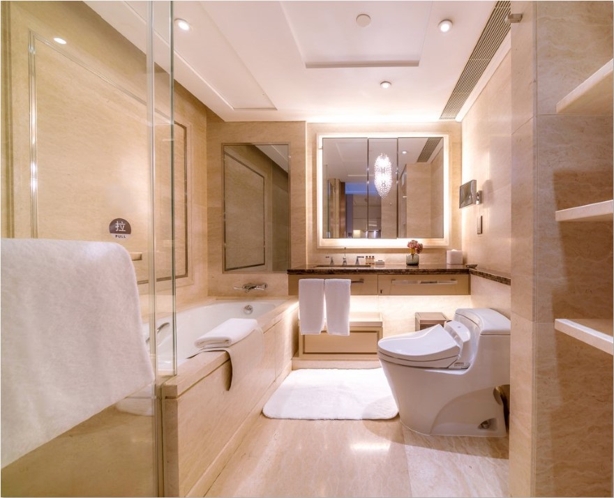 Bathroom Impressive serviced apartment in Pudong financial district