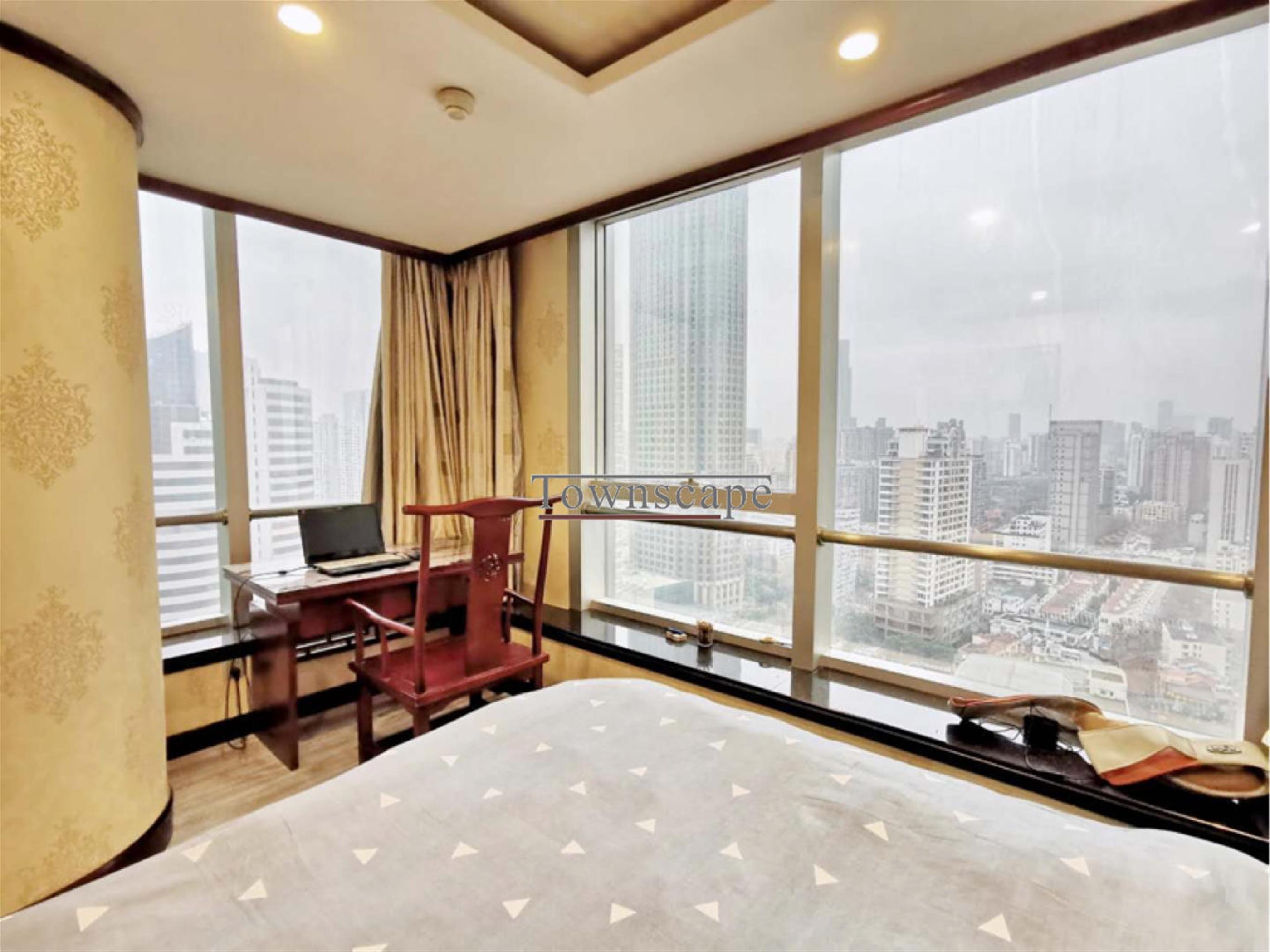 panoramic views Comfortable Cozy West Nanjing Road 1BR Apartment nr LN 2/12/13 for Rent in Shanghai