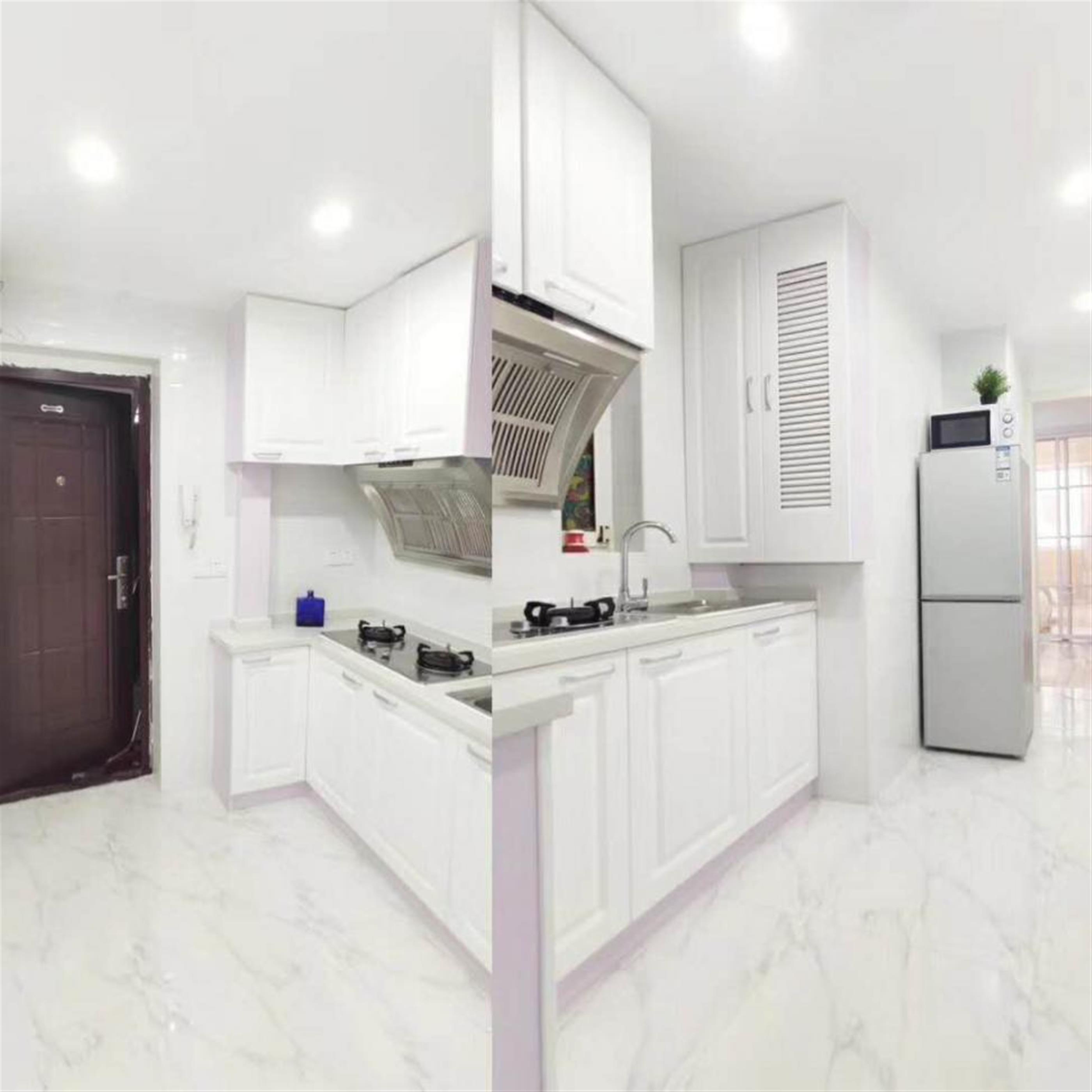 clean kitchen Renovated Affordable Cozy 50sqm Xinhua Road Apt nr LN 3/4/10 for Rent in Shanghai