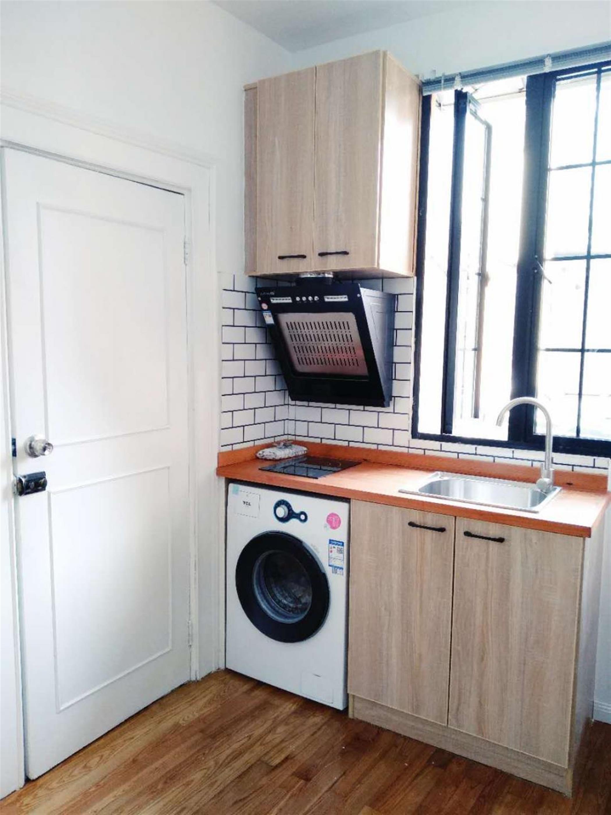 open kitchen Renovated Cozy Affordable FFC 1BR Apt nr Jiashan Mkt LN9/12 for Rent in Shanghai