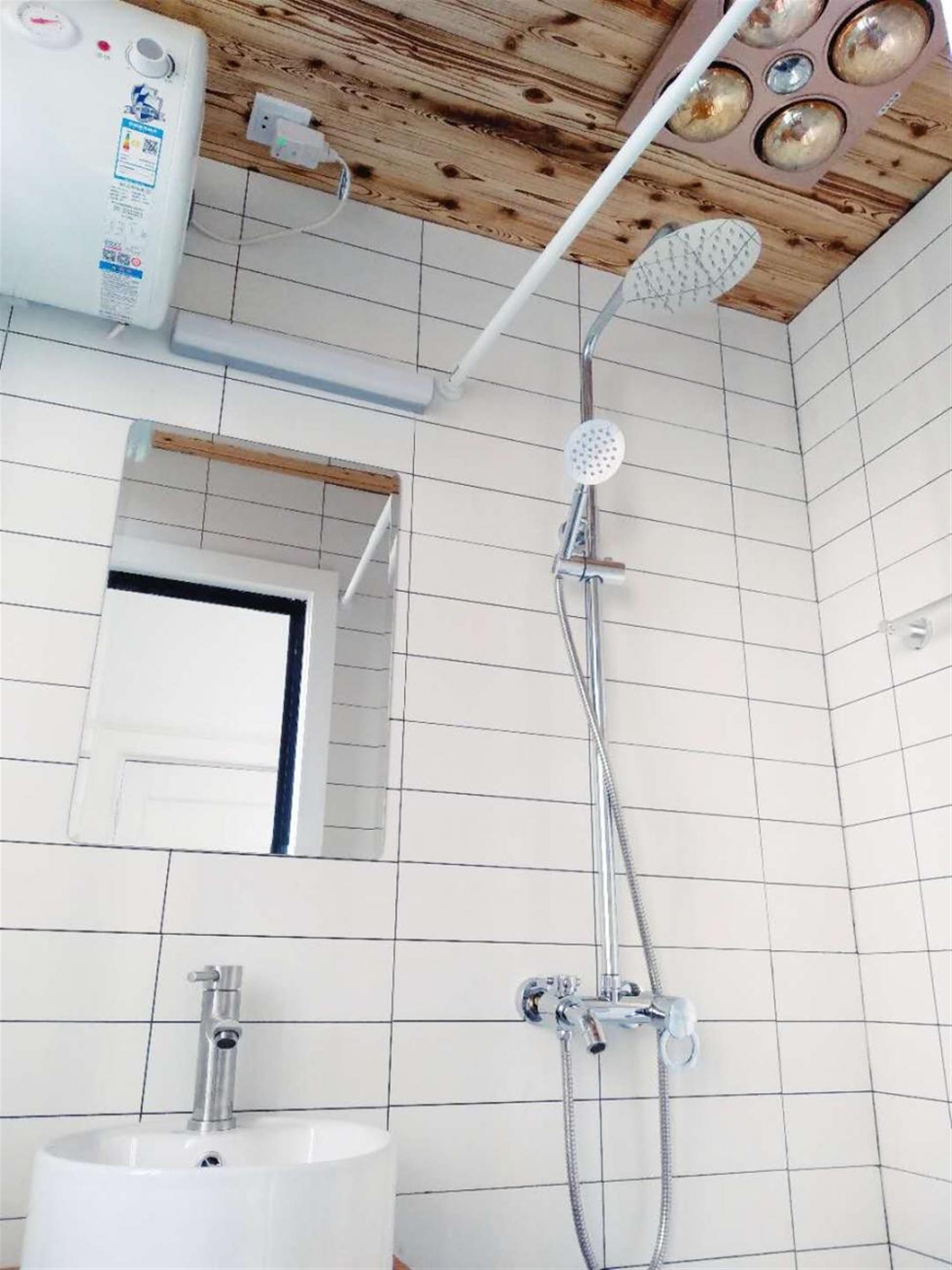 big shower Renovated Cozy Affordable FFC 1BR Apt nr Jiashan Mkt LN9/12 for Rent in Shanghai