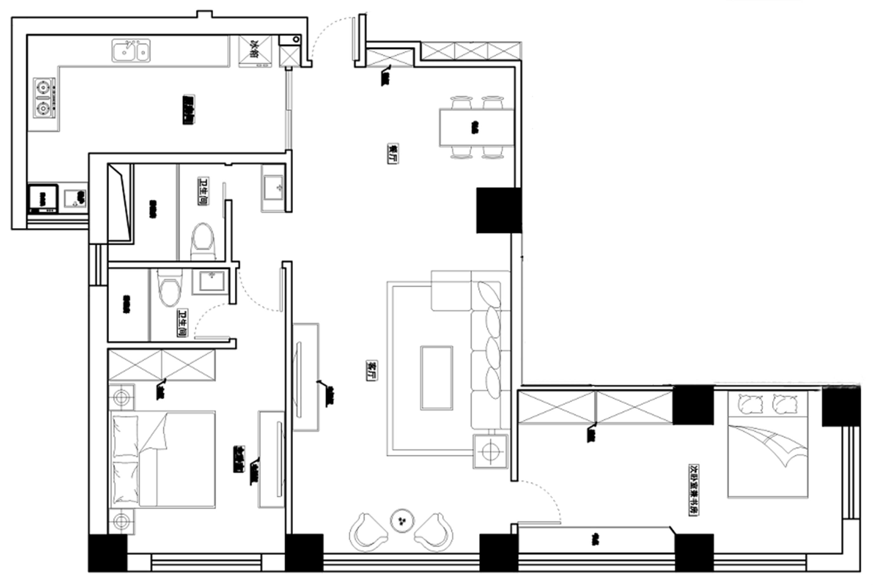 layout  Newly Renovated Spacious 3BR FFC/Xujiahui Apt nr LN 1/7/9/11 for Rent in Shanghai