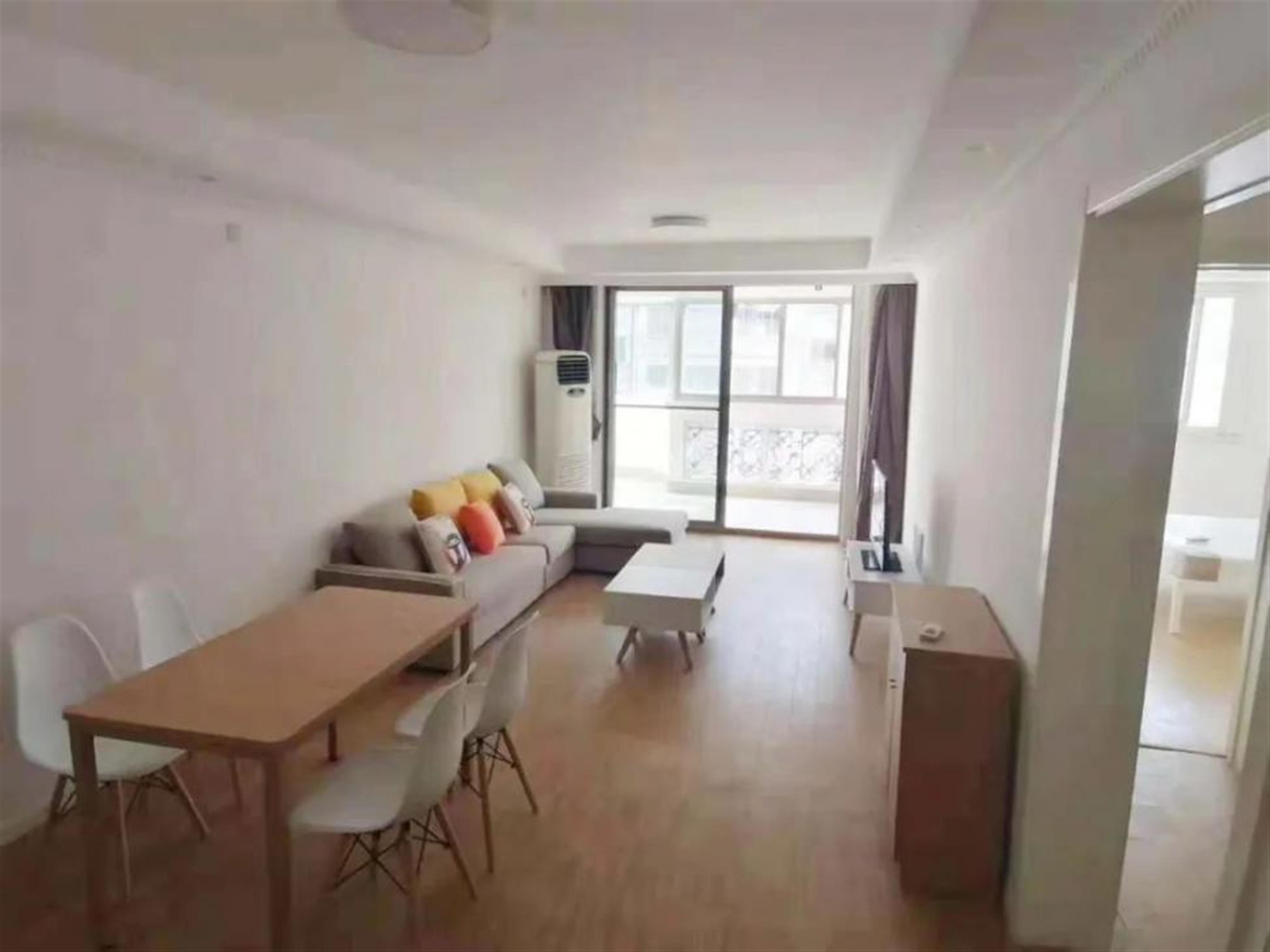 large living room Bright Spacious 2BR Mandarine City Apartment Nr LN 10 for Rent in Shanghai