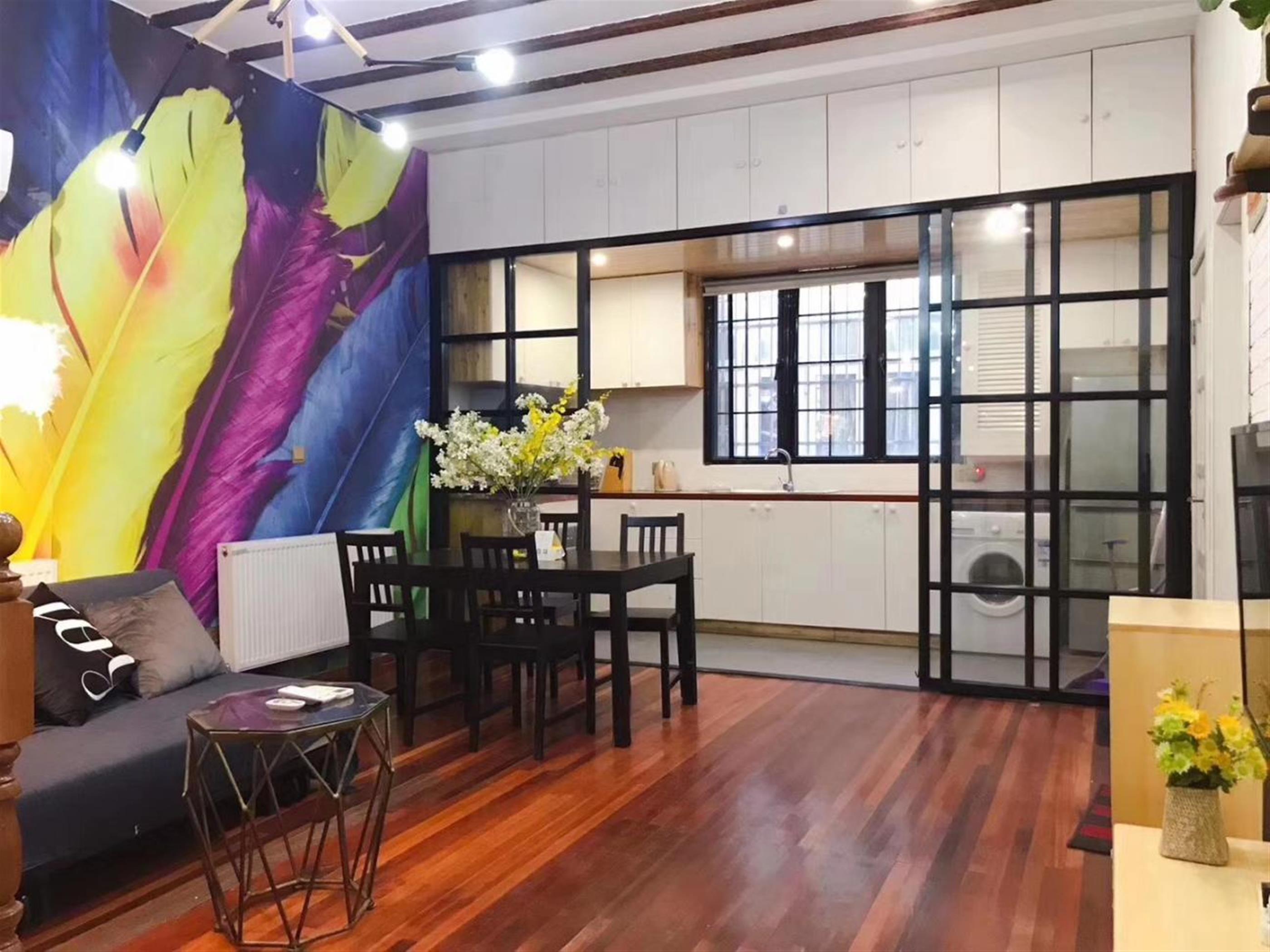 open kitchen Cozy Bright FFC Lane House 2BR Duplex Apt Nr LN 1/9/10/12 for Rent in Shanghai