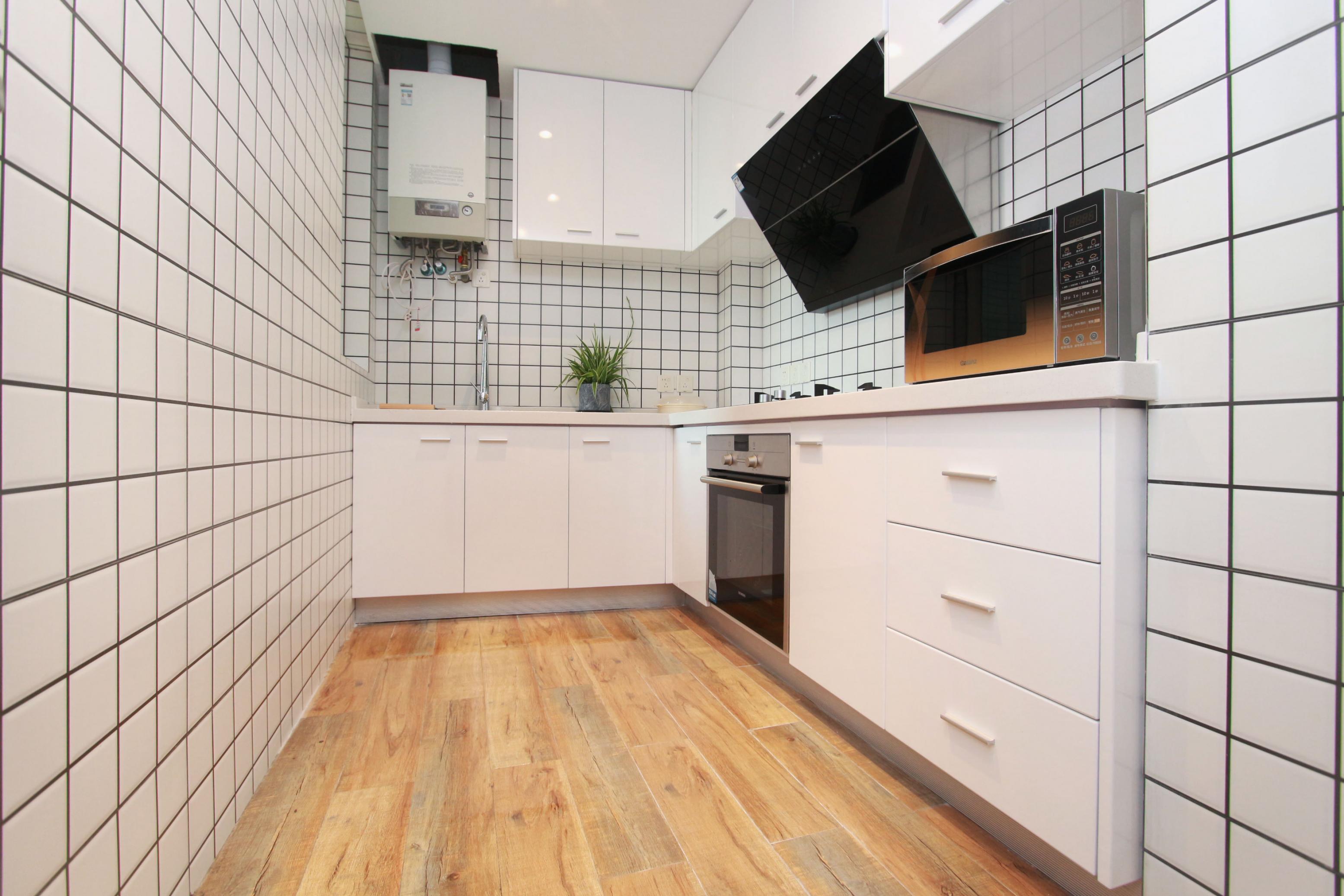 new kitchen Renovated Modern High-end Ladoll 1BR Apt LN 2/12/13 for Rent in Shanghai