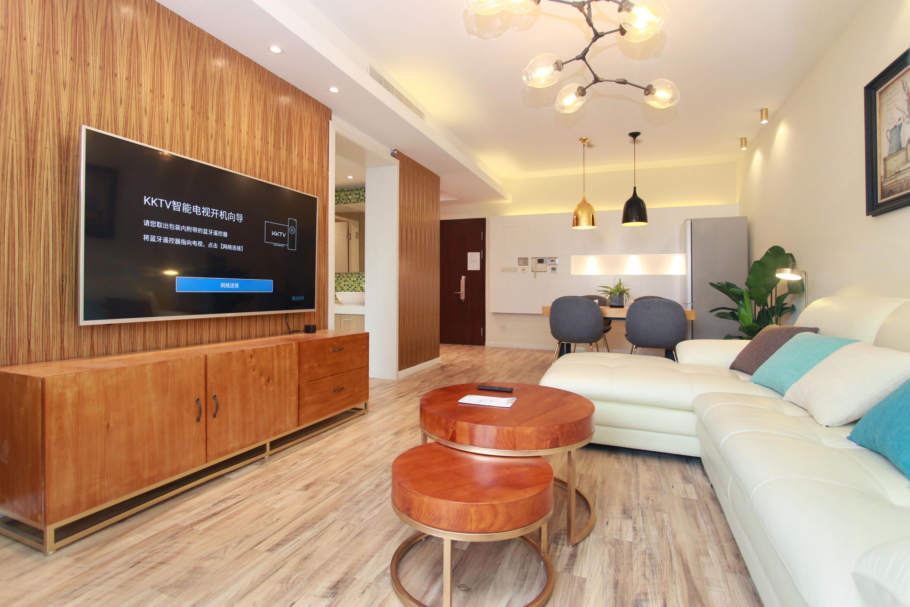 Big living room Renovated Modern High-end Ladoll 1BR Apt LN 2/12/13 for Rent in Shanghai
