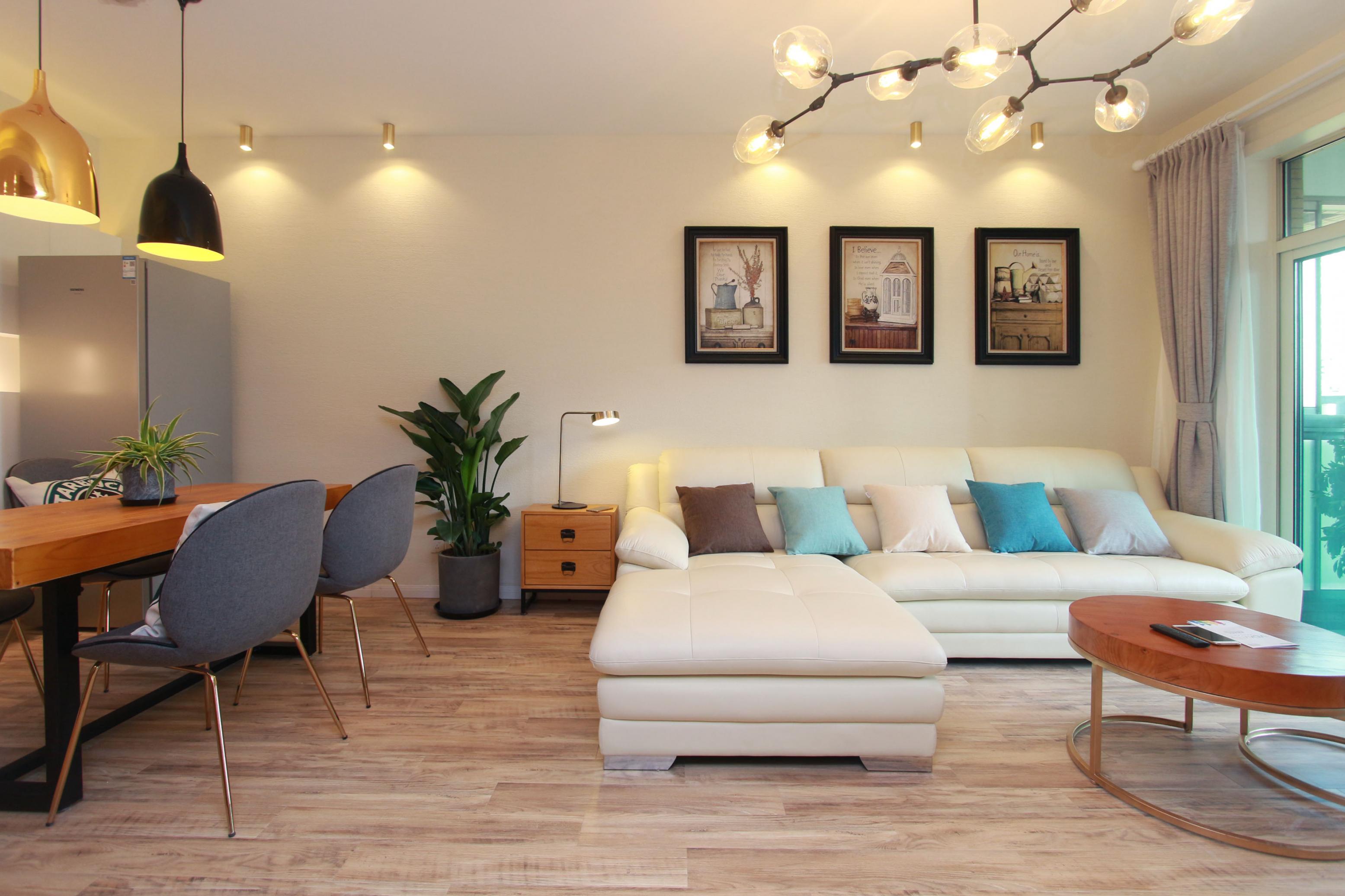 Large open living space Renovated Modern High-end Ladoll 1BR Apt LN 2/12/13 for Rent in Shanghai