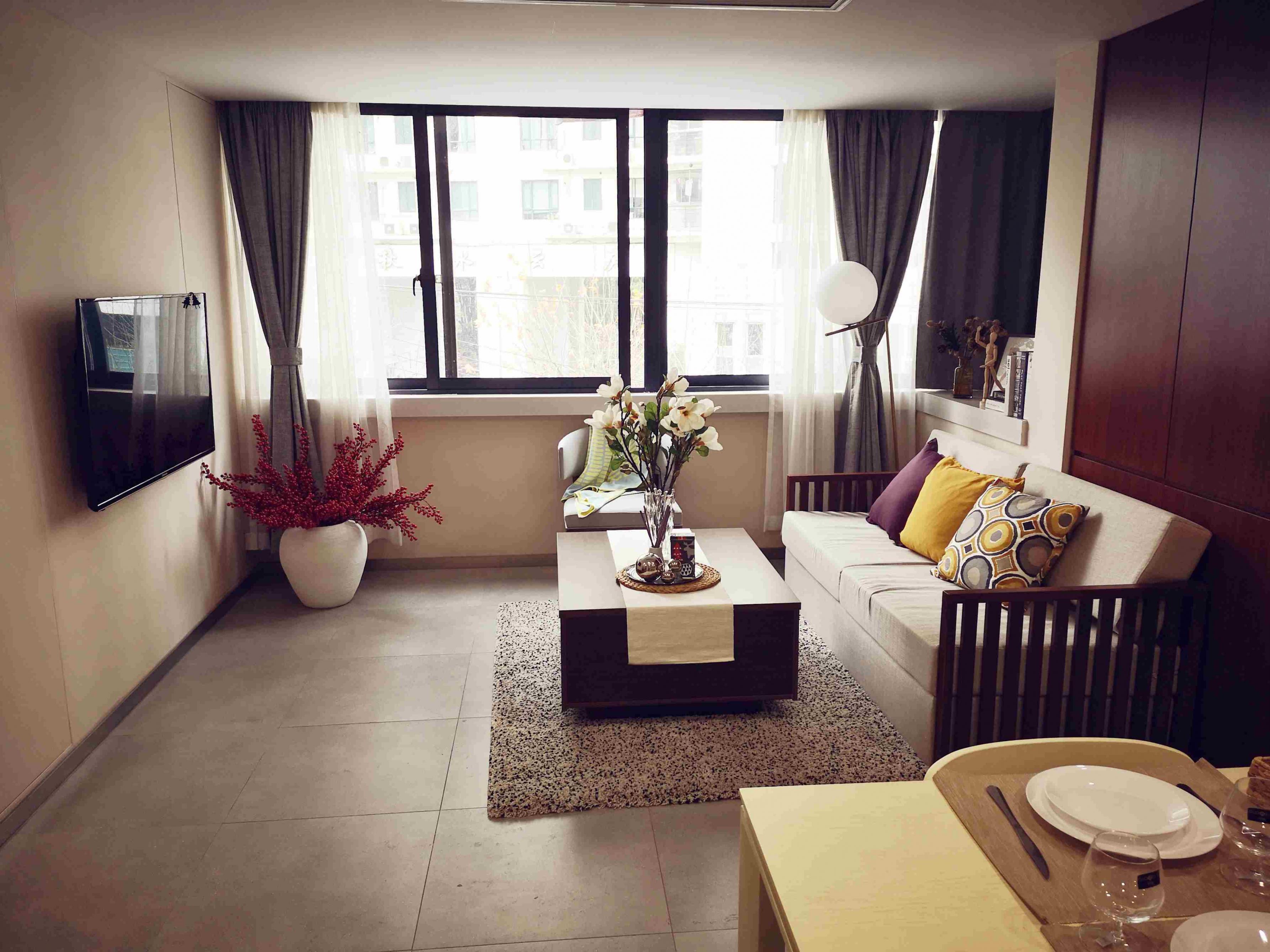 open living room Bright Cozy Suzhou Creek 1BR Apt Nr LN 3/4/13 for Rent in Shanghai