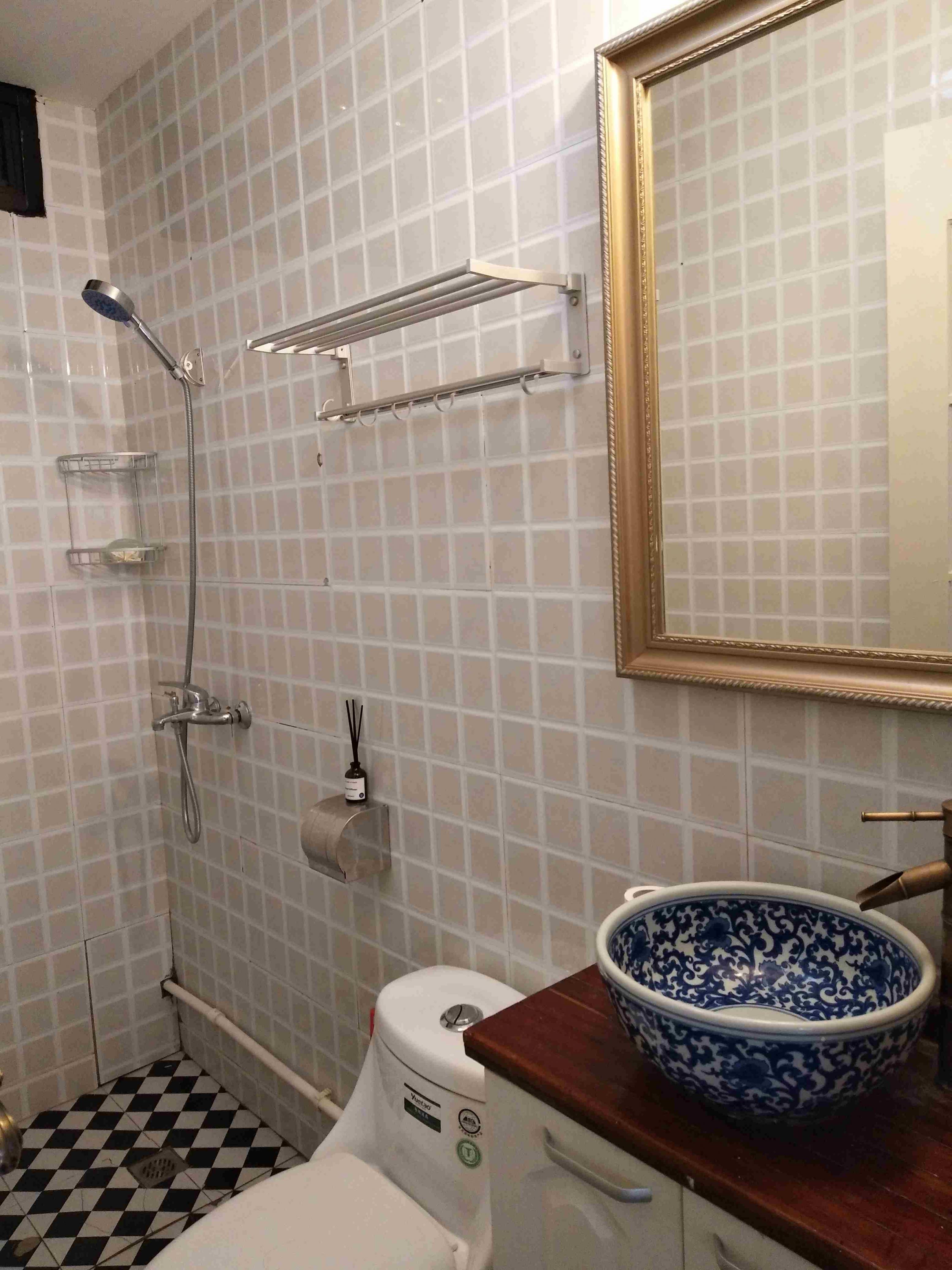 clean bathroom Bright Cozy 1BR 1F FFC Lane House Apartment w Yard for Rent in Shanghai