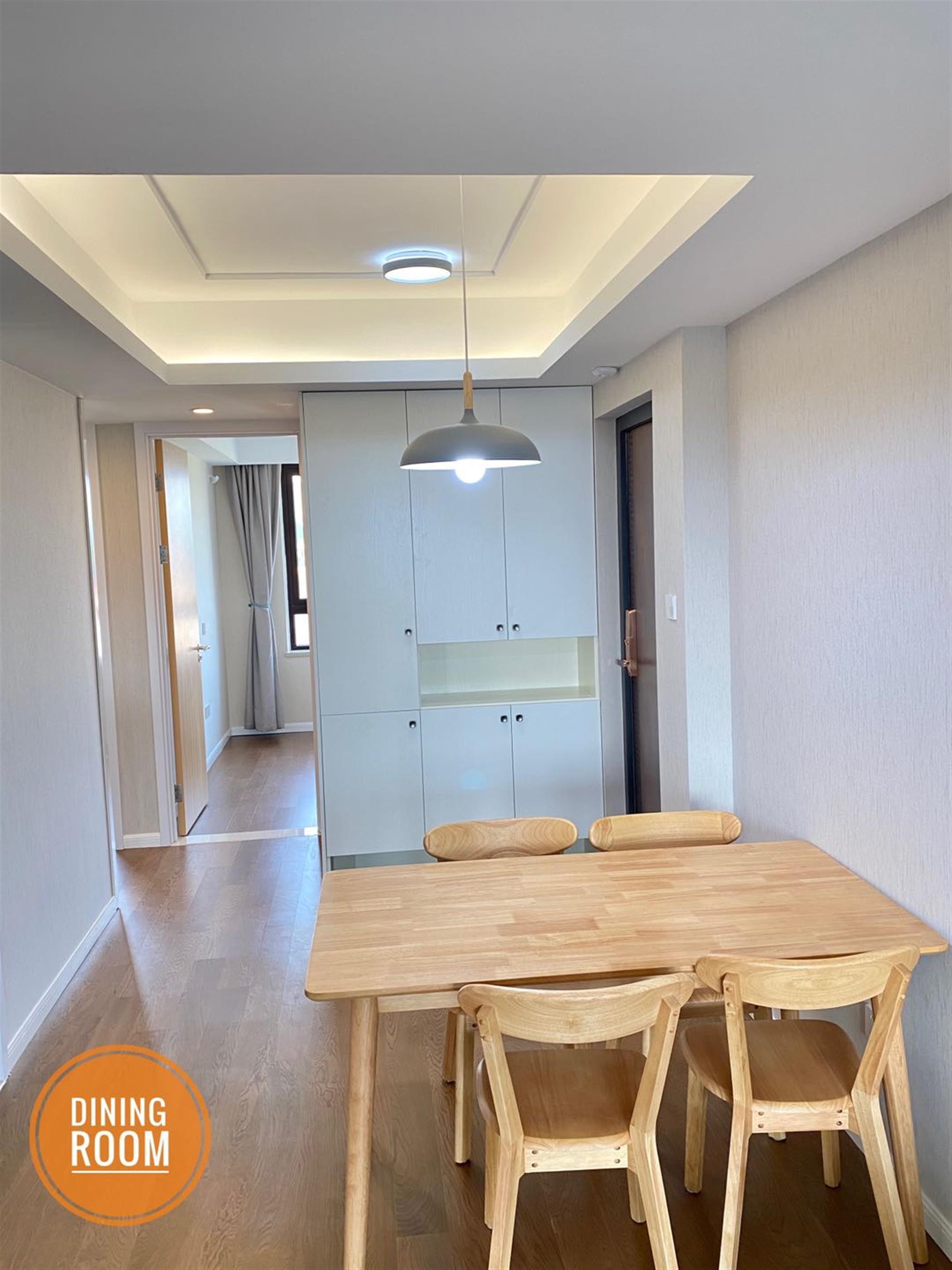 Dining Area Brand New Sunny Apartment nr LN 10 for Rent in Hongkou Shanghai