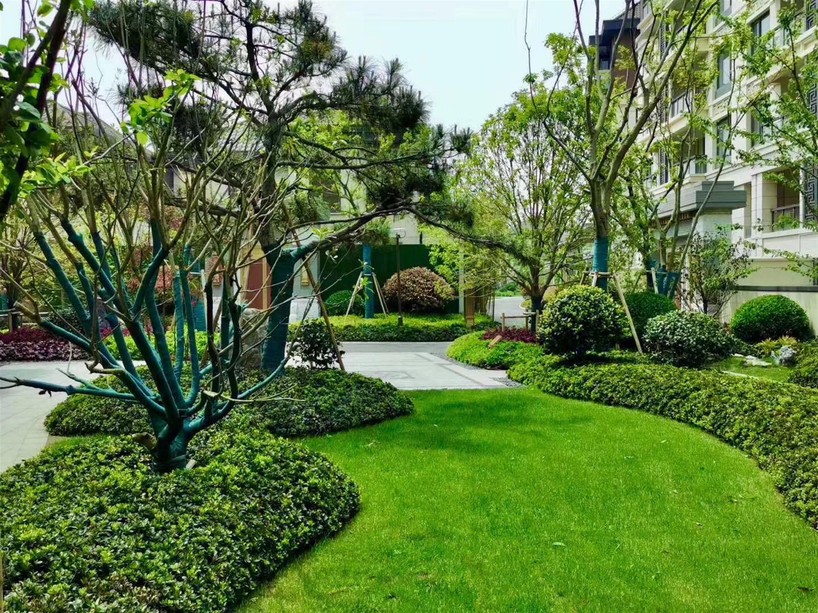 outside lawn Brand New Sunny Apartment nr LN 10 for Rent in Hongkou Shanghai