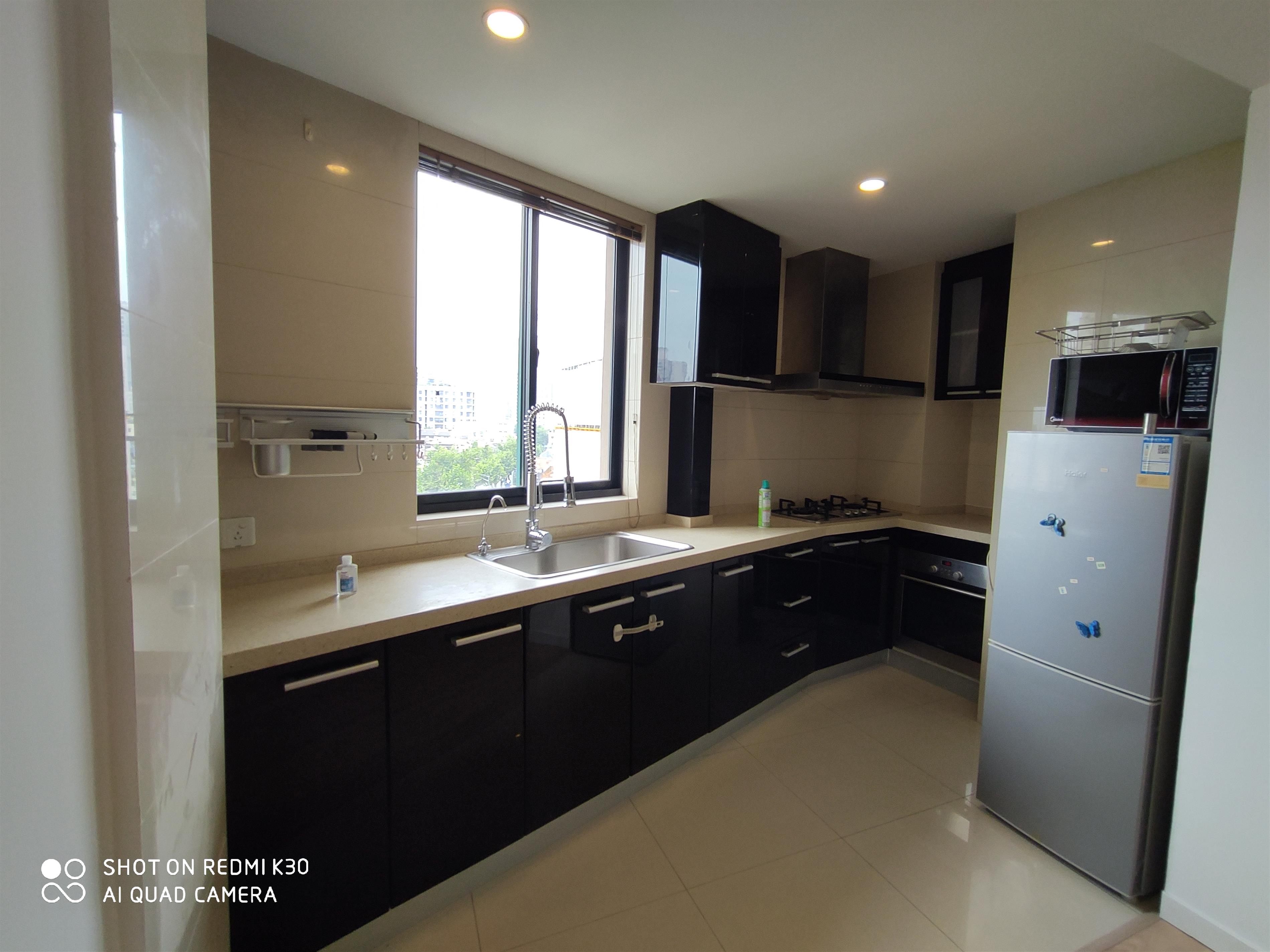 open Kitchen Newly Renovated Spacious Convenient 3BR FFC Apartment nr LN 8/9/10/13 for Rent in Shanghai