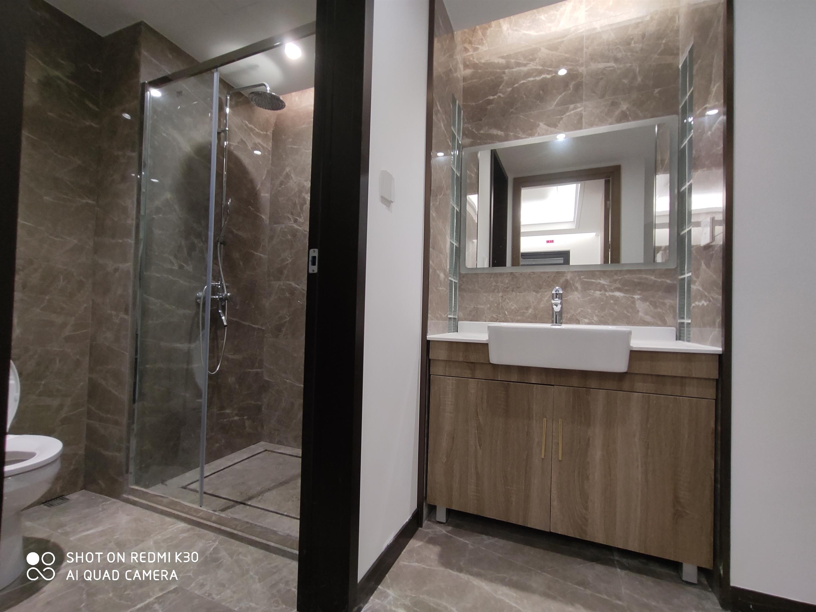 big bathroom Newly Renovated Spacious Convenient 3BR Gubei Apartment nr LN 2 for Rent in Shanghai