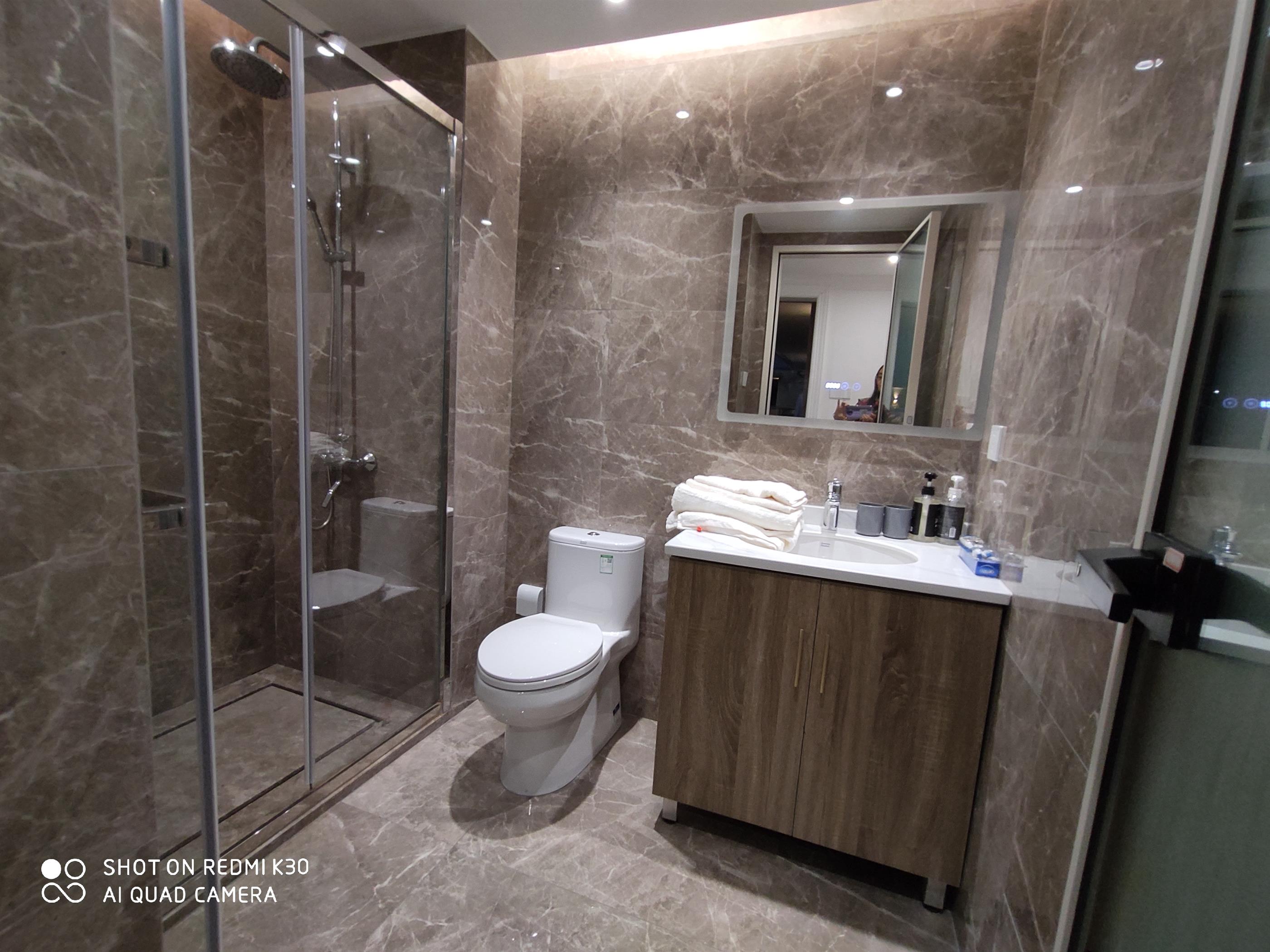 new bathroom Newly Renovated Spacious Convenient 2BR Gubei Apartment nr LN 2 for Rent in Shanghai