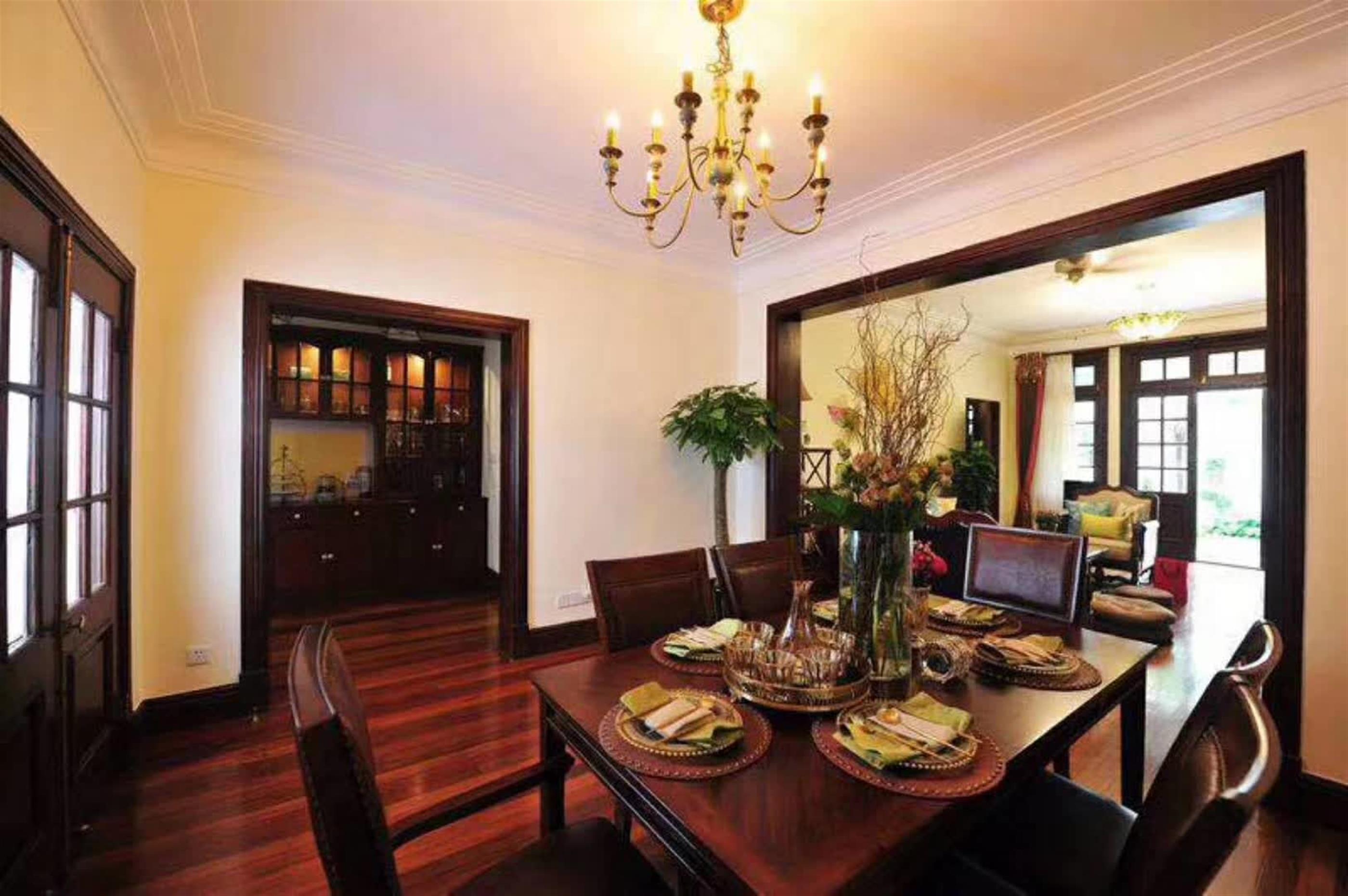 big dinning room Lux 5BR House w Huge Garden Nr LN 2/11 for Rent in Shanghai