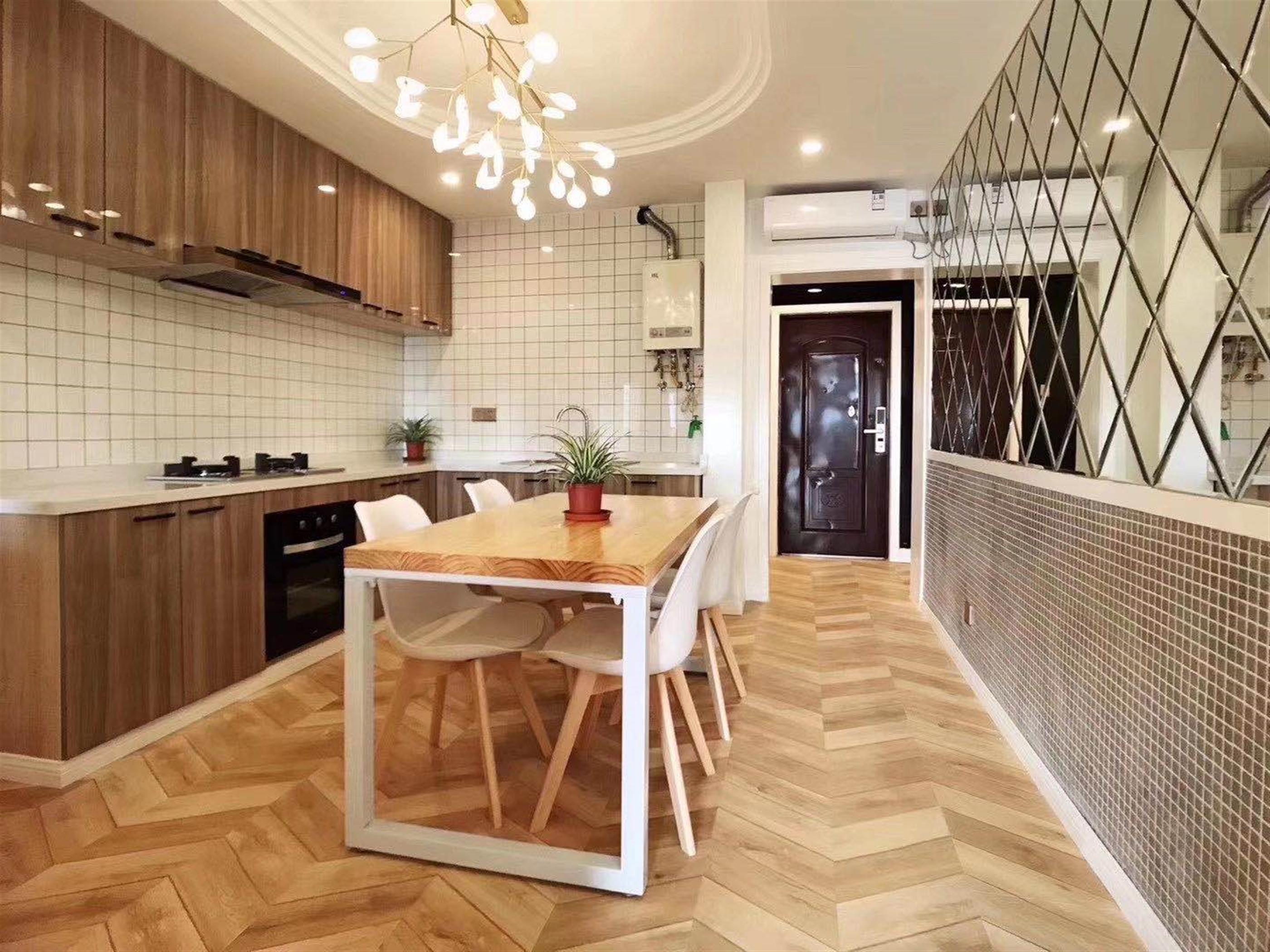 Open Kitchen Convenient Newly-Renovated 2BR Huaihai Rd Apt Nr LN 1/8 for Rent in Shanghai