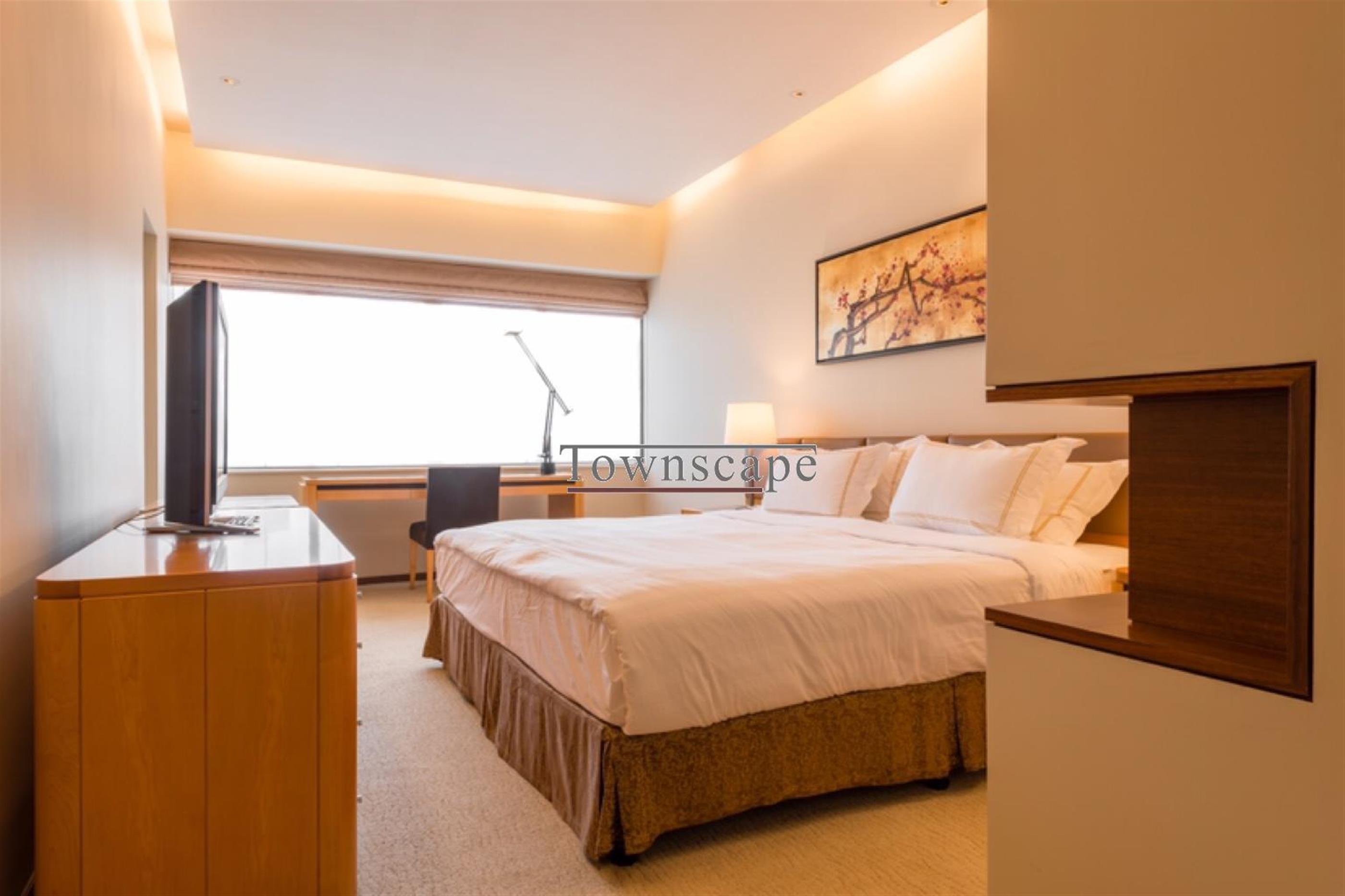 bright bedroom Deluxe Luxury 4BR Jing’an Service Apartments Nr LN 2 for Rent in Shanghai