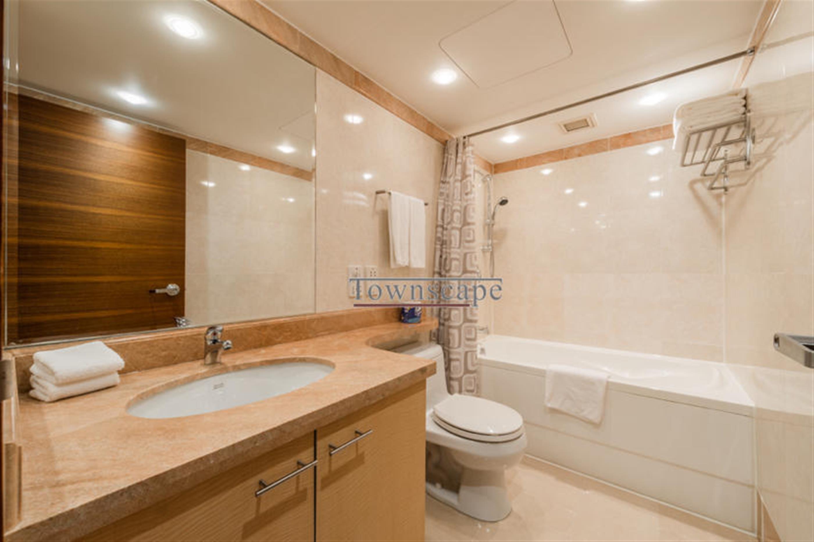 2nd bathtub Deluxe Luxury 4BR Jing’an Service Apartments Nr LN 2 for Rent in Shanghai