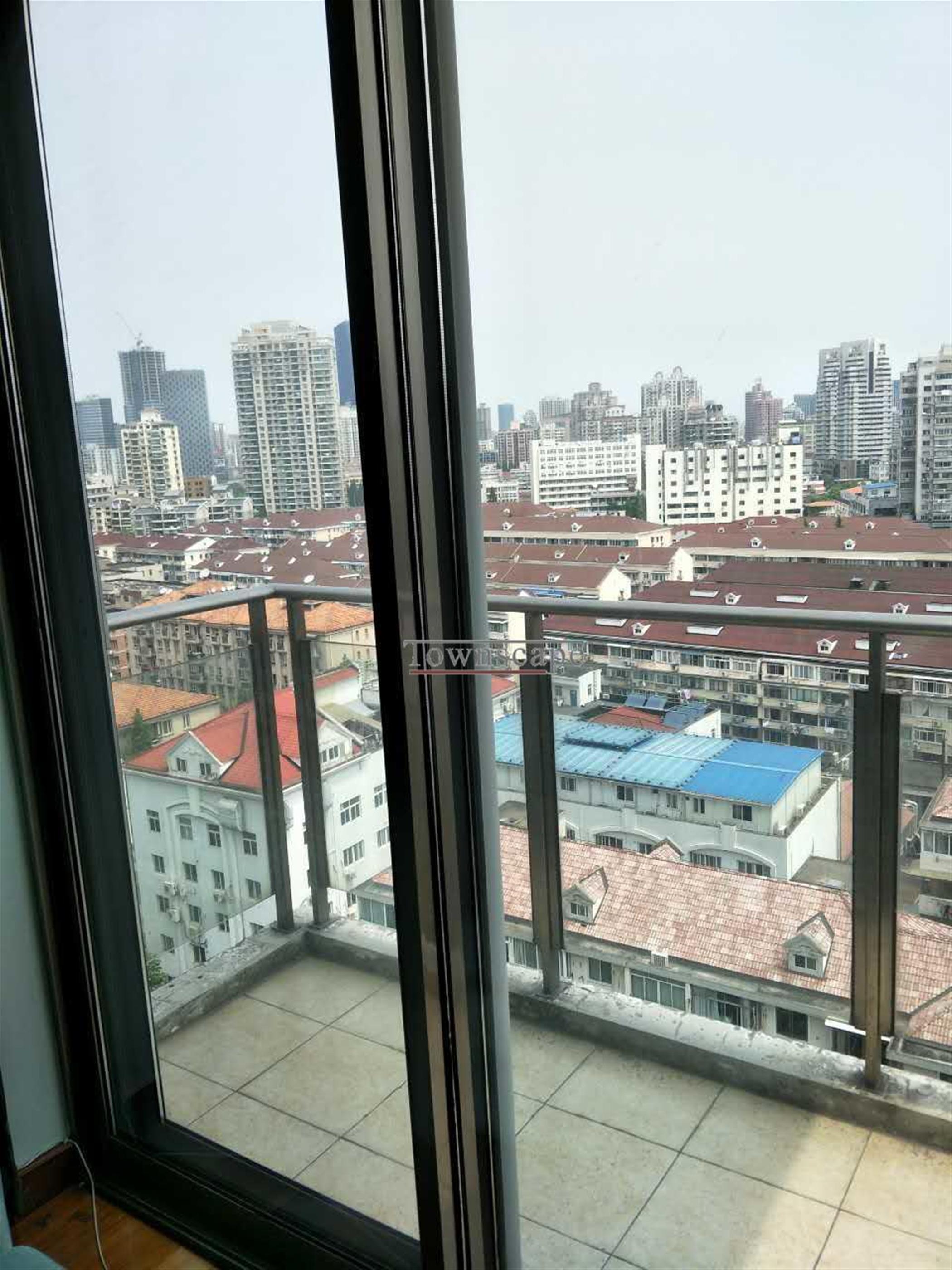 open balcony view Fantastic Xinhua Road Apt Nr LN 3/4/10/11 for Rent in Shanghai