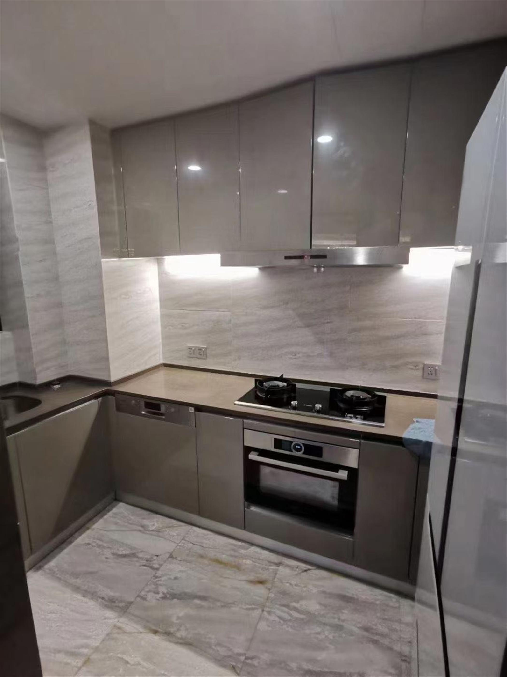 kitchen New Spacious Convenient Lux 3BR Gubei Apartment nr LN 2/15 for Rent in Shanghai