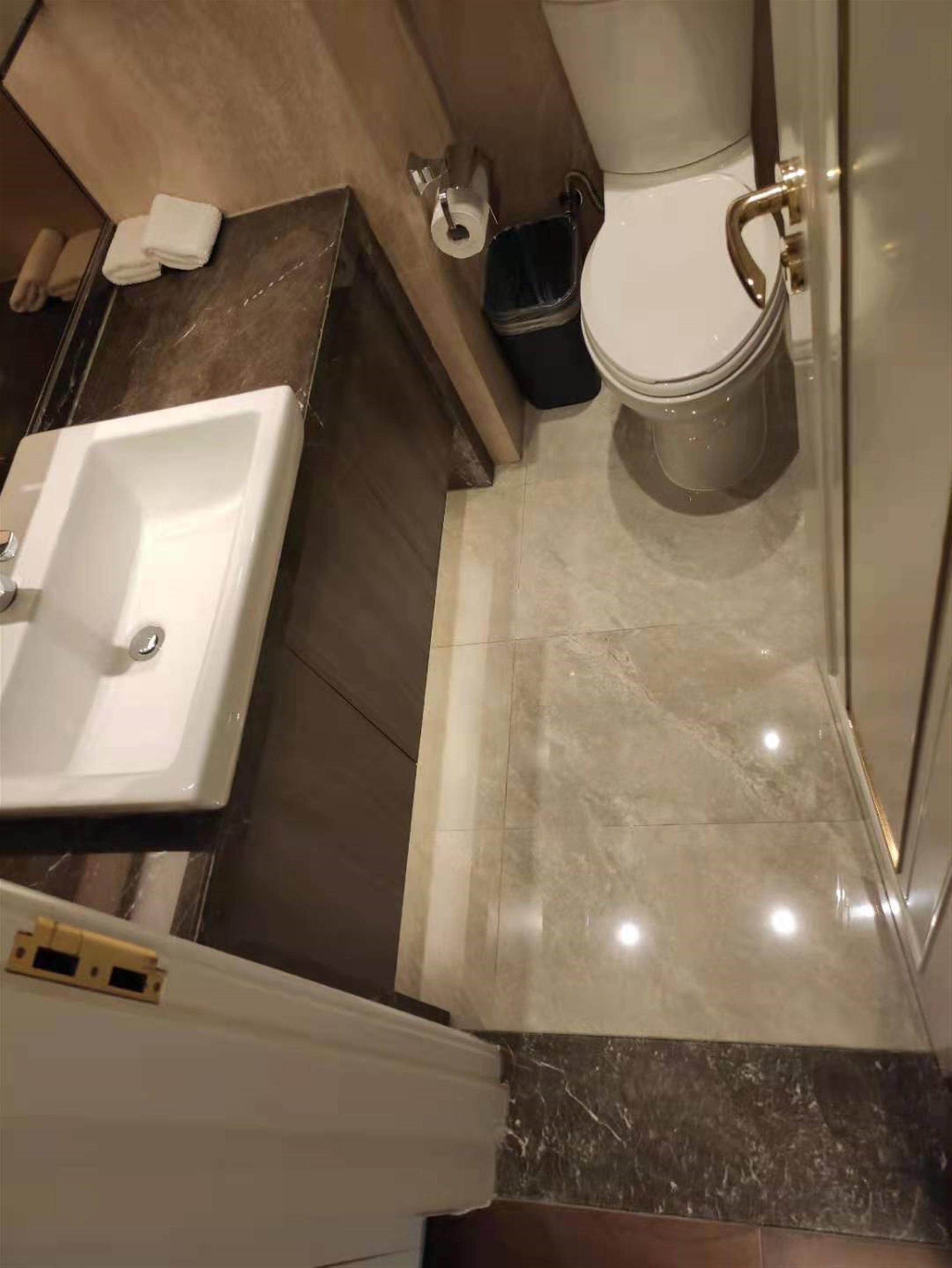 guest bathroom Luxurious FFC 3BR+Office Service Apartment nr LN 1/9/10/12 for Rent in Shanghai