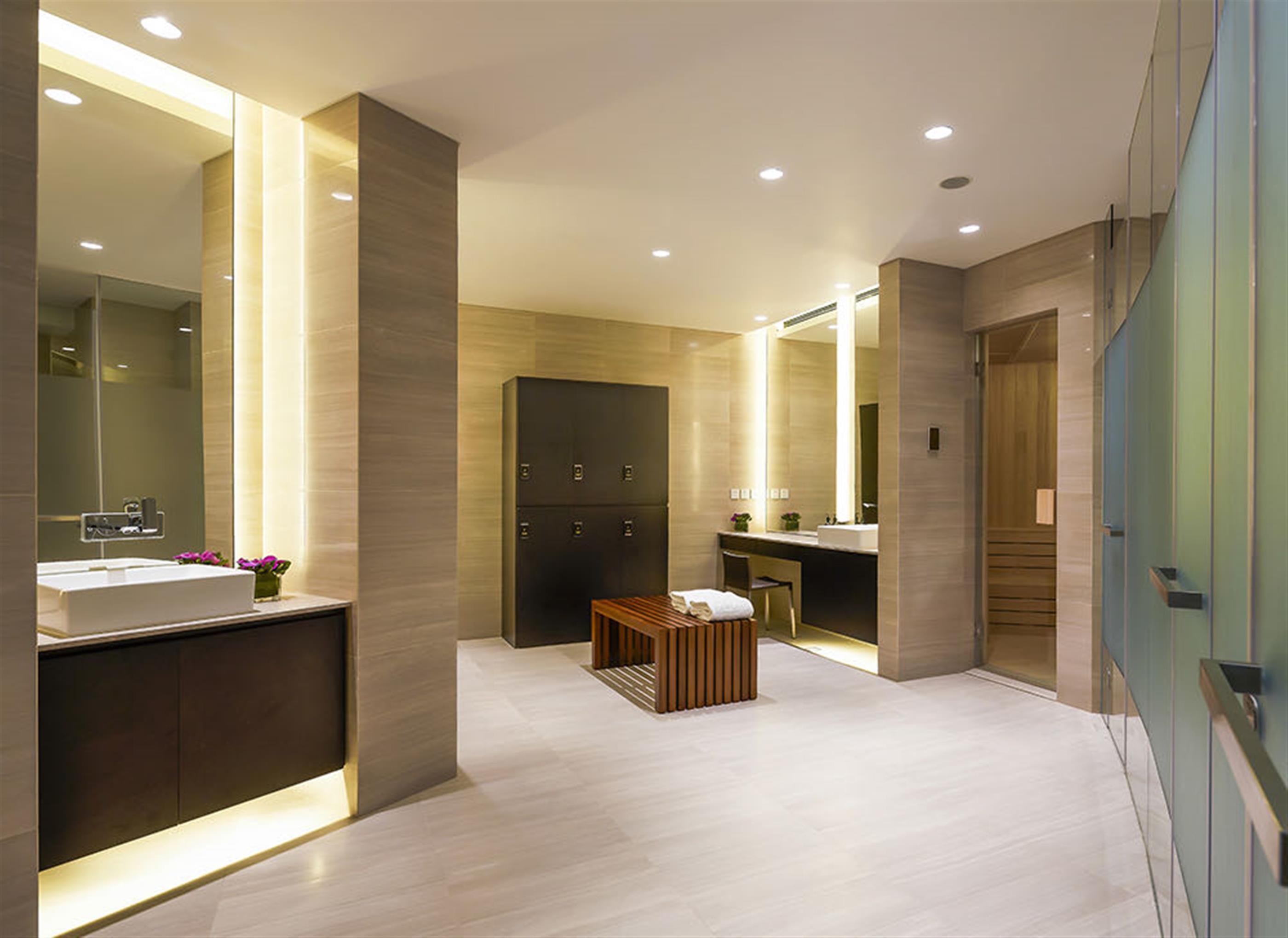 locker room Chic Xintiandi 2BR Service Apartment nr LN 1/8/10/13 for Rent in Shanghai