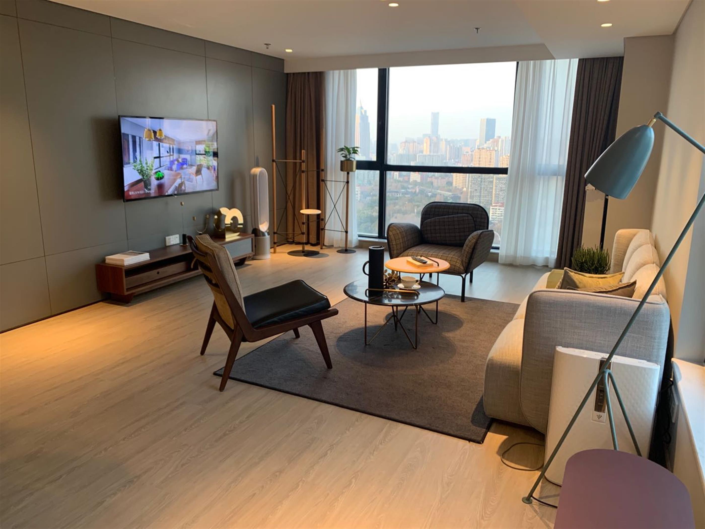 nice floors Modern Zhongshan Park 2BR Service Apartment nr LN 2/3/4 for Rent in Shanghai