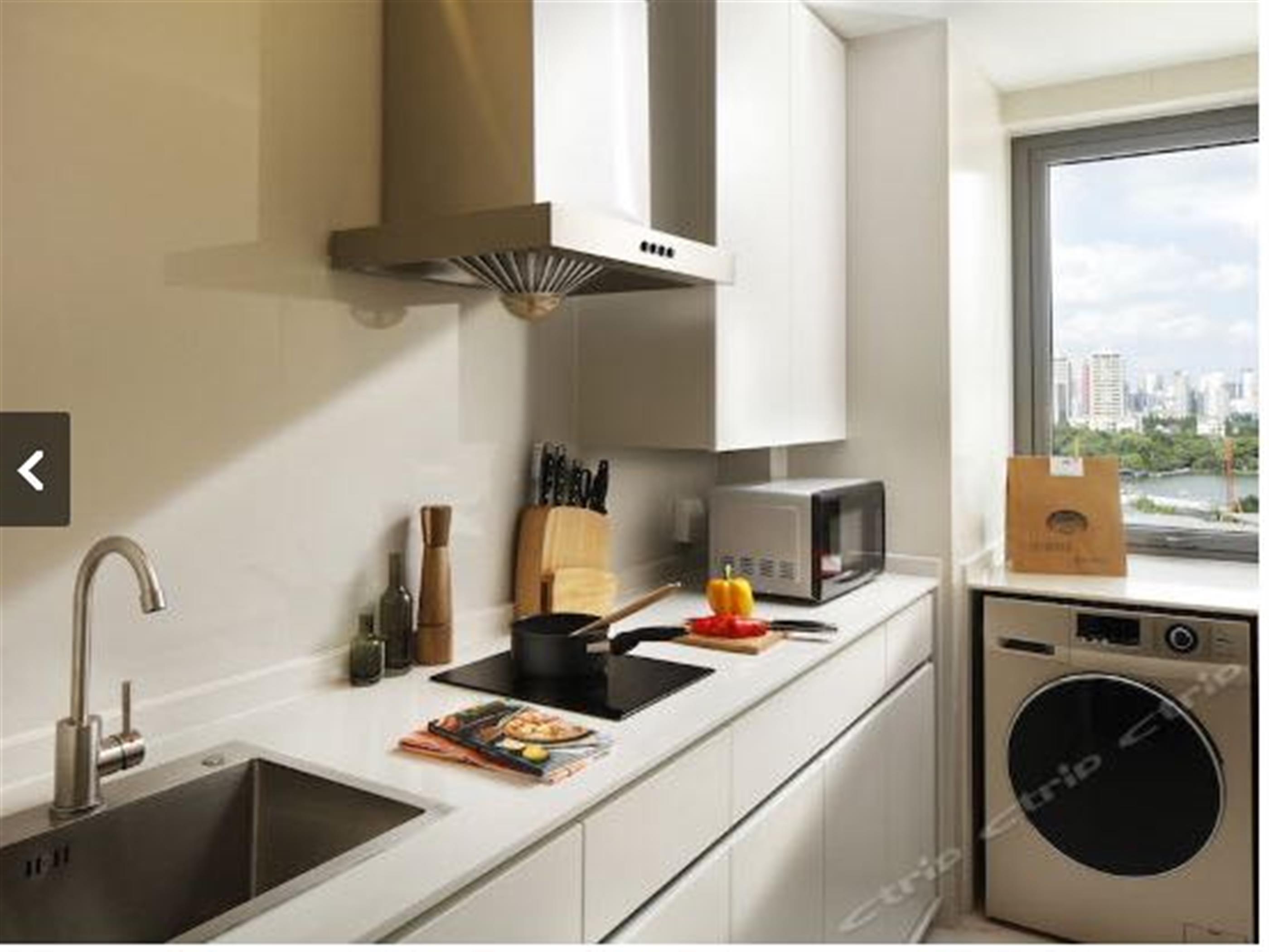 laundry area New Bright Convenient 2BR Putuo Service Apartments nr LN 13/15 for Rent in Shanghai
