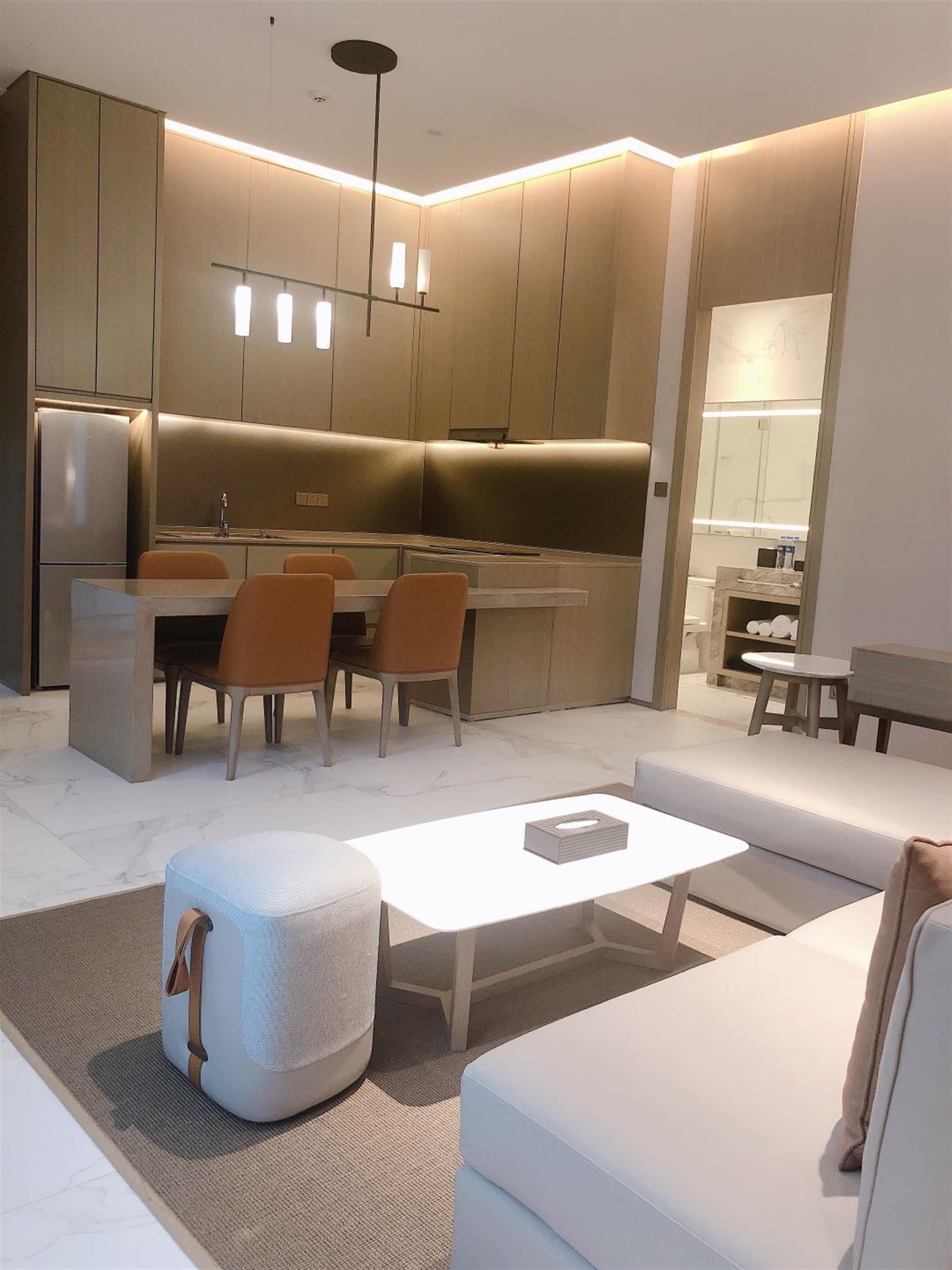 Open Kitchen Convenient Bright New 2BR Hongqiao Service Apartments nr Hongqiao Hub in Shanghai