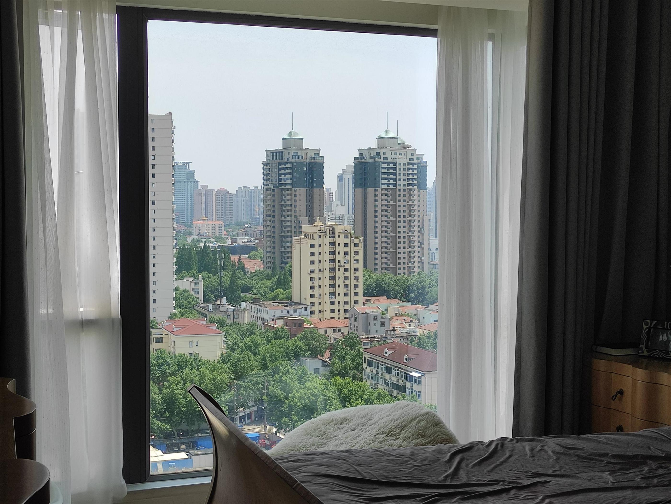 Large windows Fantastic 3BR Summit Apt for Rent in Downtown FFC Shanghai