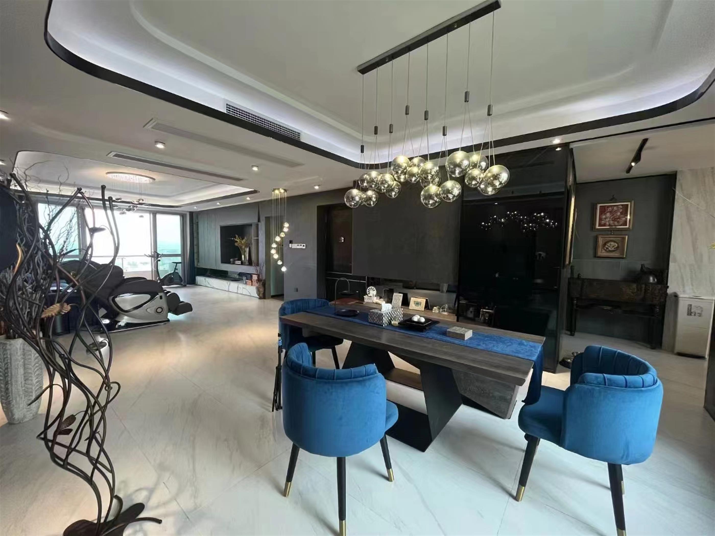 Spacious living space Classic Spacious Chic 3BR Apartment for Rent in Shanghai’s Jing’an Temple Neighborhood