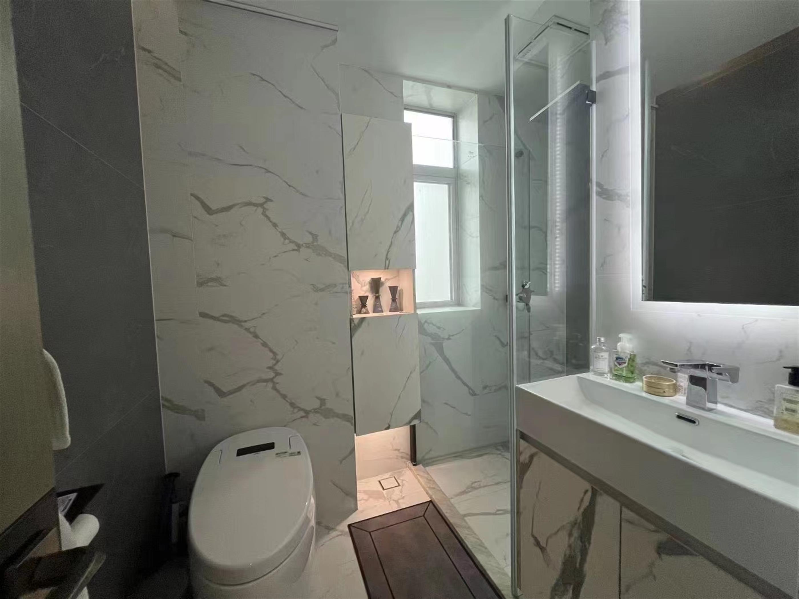 Beautiful shower and bathroom Classic Spacious Chic 3BR Apartment for Rent in Shanghai’s Jing’an Temple Neighborhood